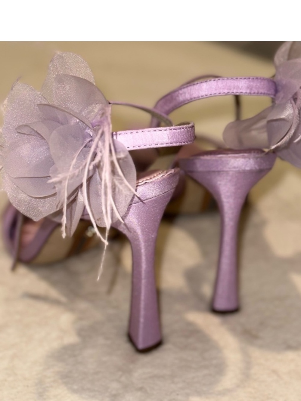 Sam Edelman 8.5 LEANA FLOWER STRAP DRESS SANDAL lilac - Picture 8 of 10